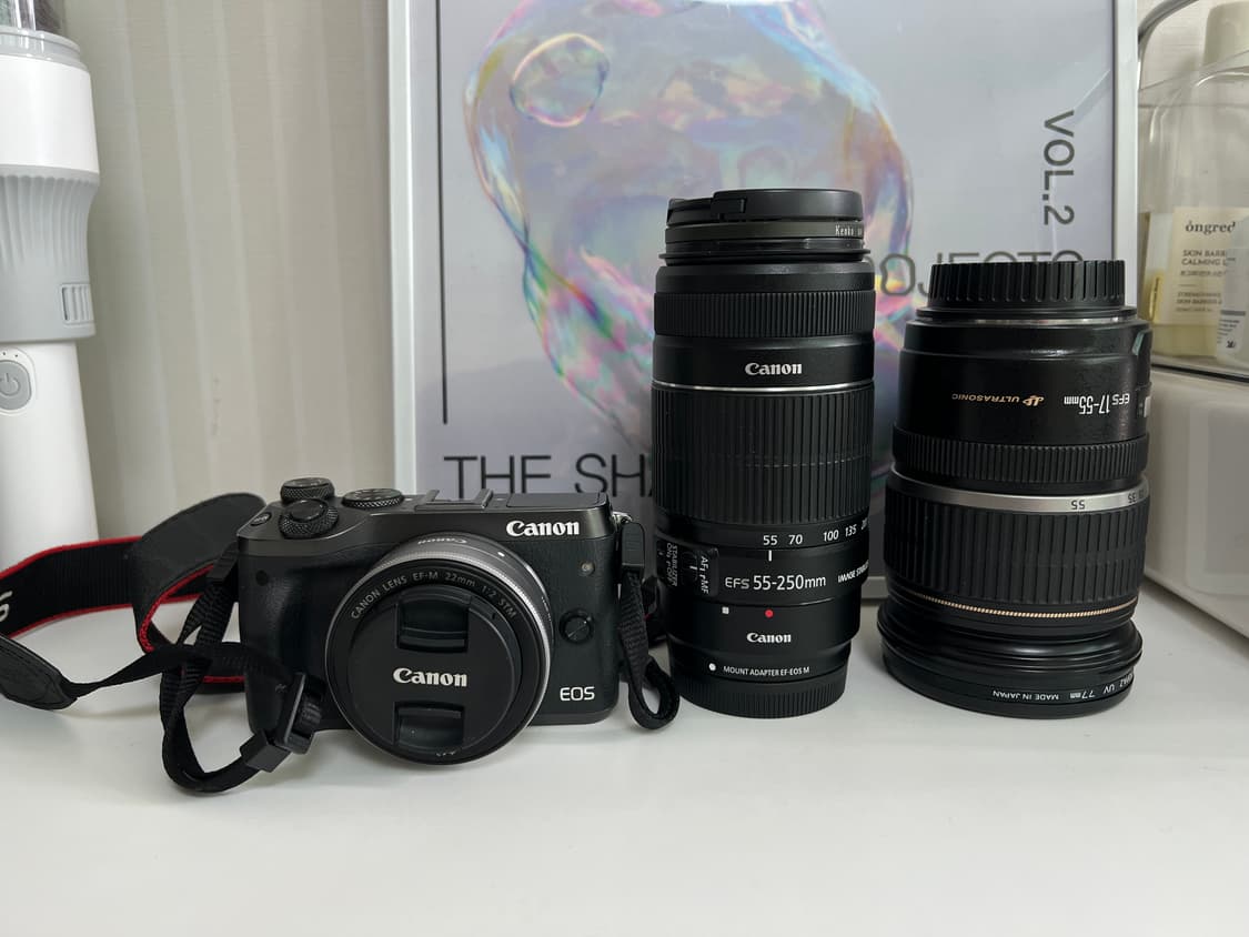 캐논 미러리스 EOS M6 + 렌즈3개+ 렌즈어답터 상품이미지1