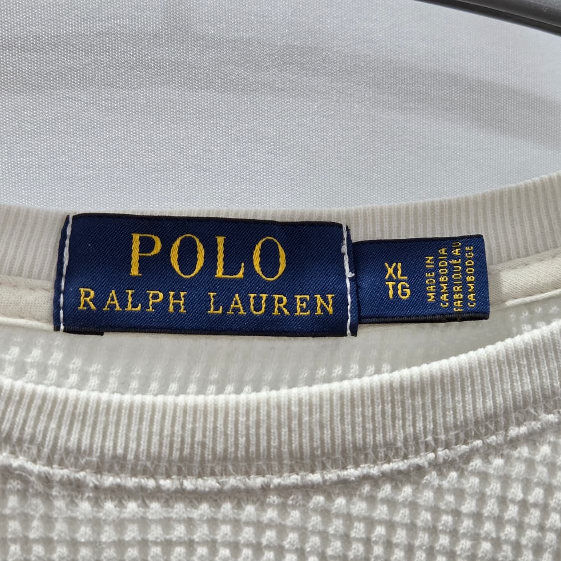 폴로랄프로렌 와플 롱슬리브 화이트 XL 상품이미지3