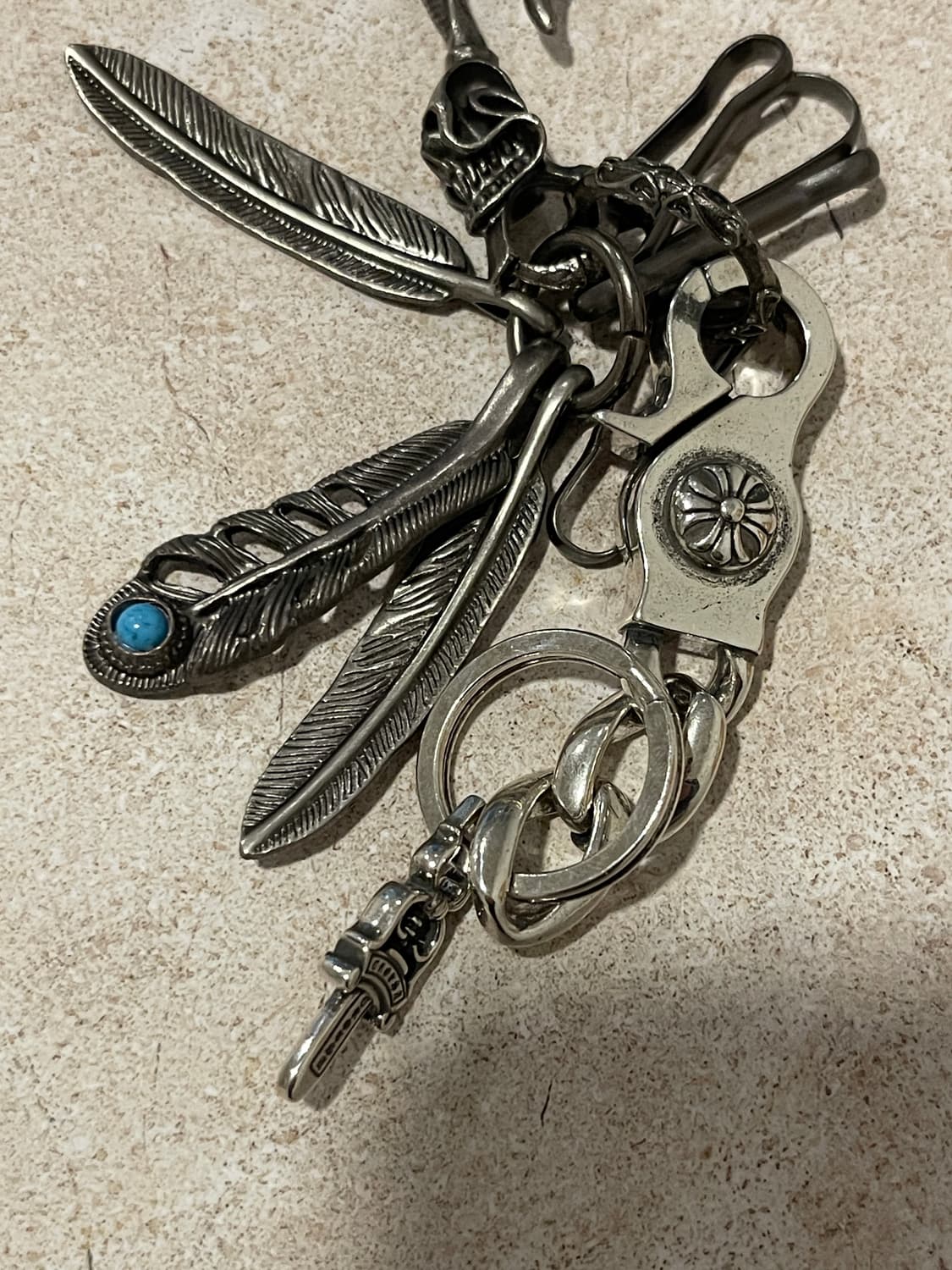 스컬 페더키링세트 상품이미지3