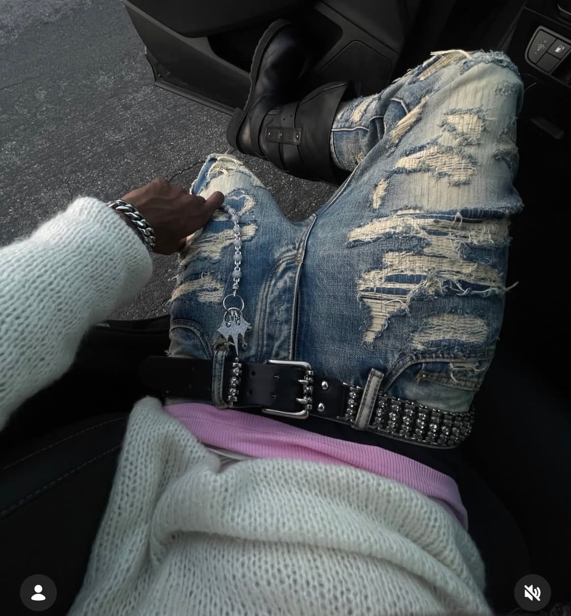 (32) Stolen Arts Skull Roller Belt Black 상품이미지6