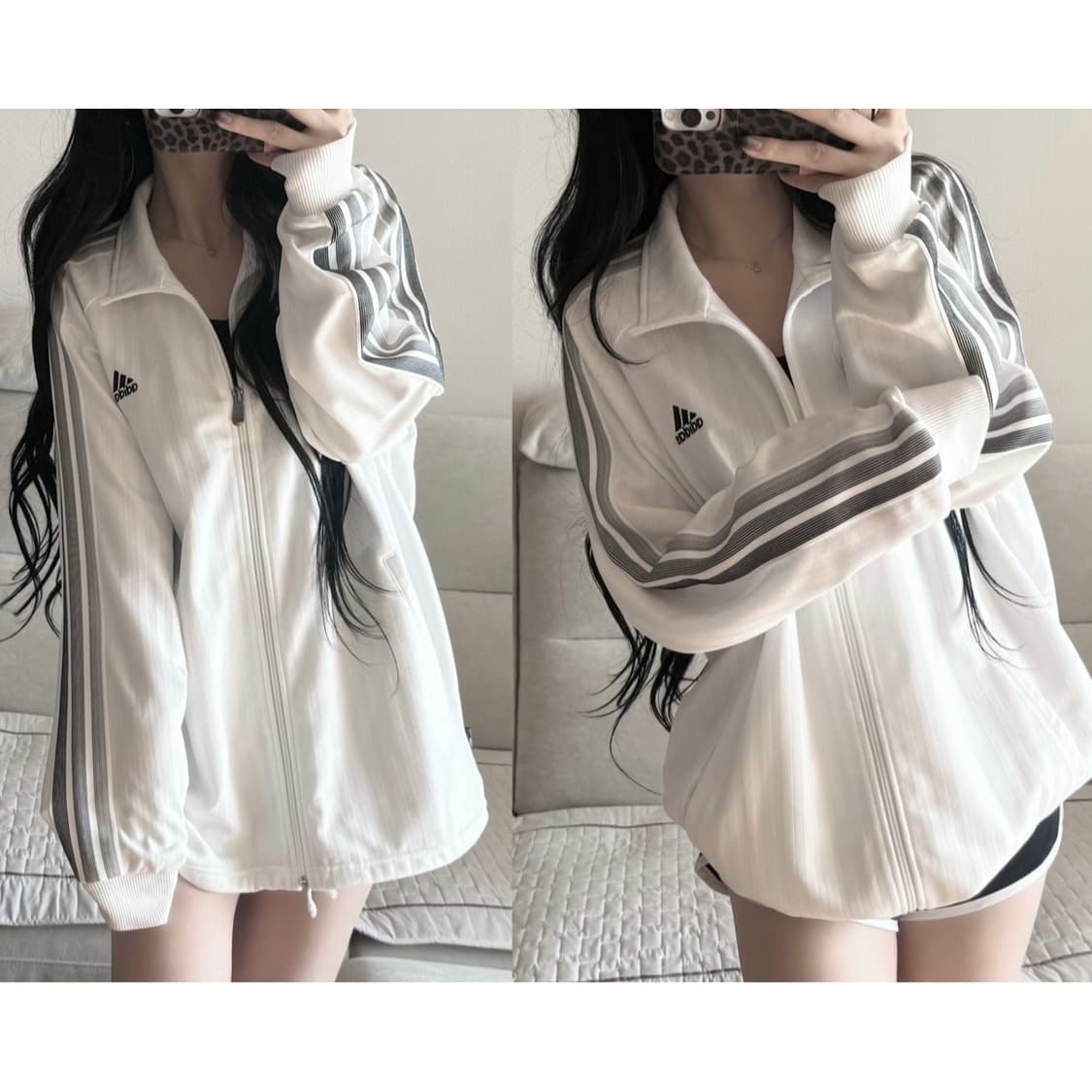 아디다스 일본 퍼포먼스 화이트/그라데이션 실버 져지 상품이미지1