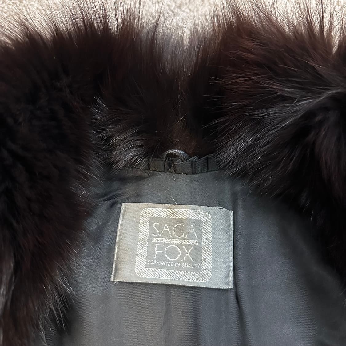 사가폭스 블랙브라운 롱 베스트 퍼자켓M-L 상품이미지4