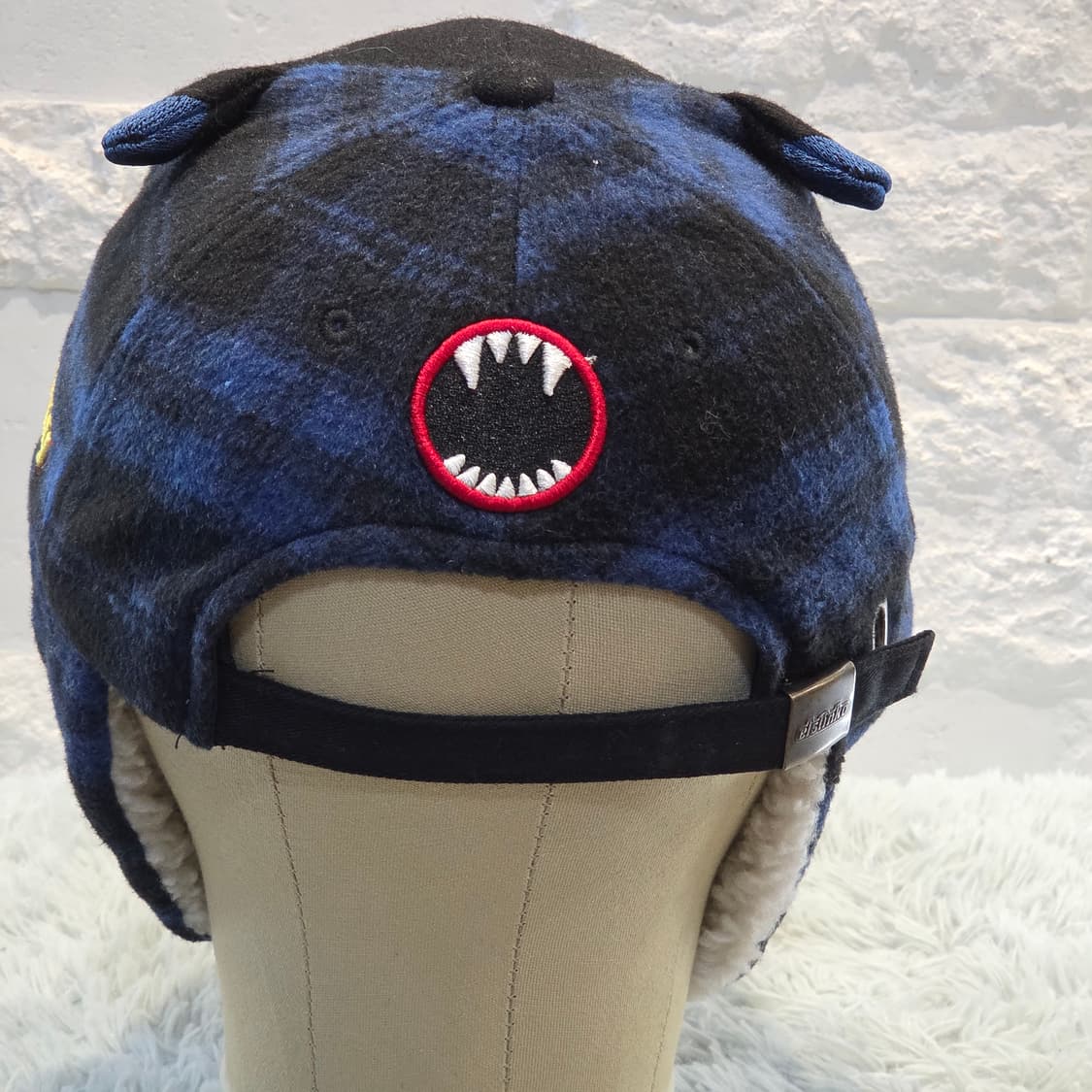 L9-2:엘스틴코 몬스터 플랩 캡 블루 체크 OSFA(54-58cm) 상품이미지5