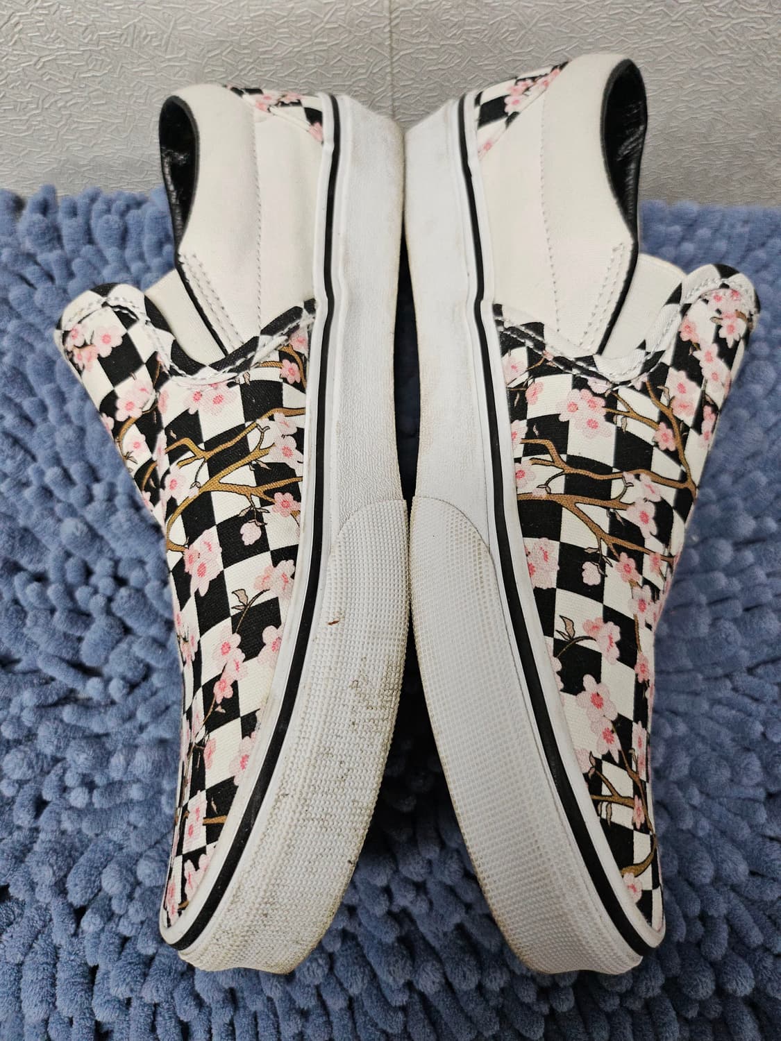 Vans 반스 체커보드 벚꽃 슬립온 스니커즈  265 상품이미지5