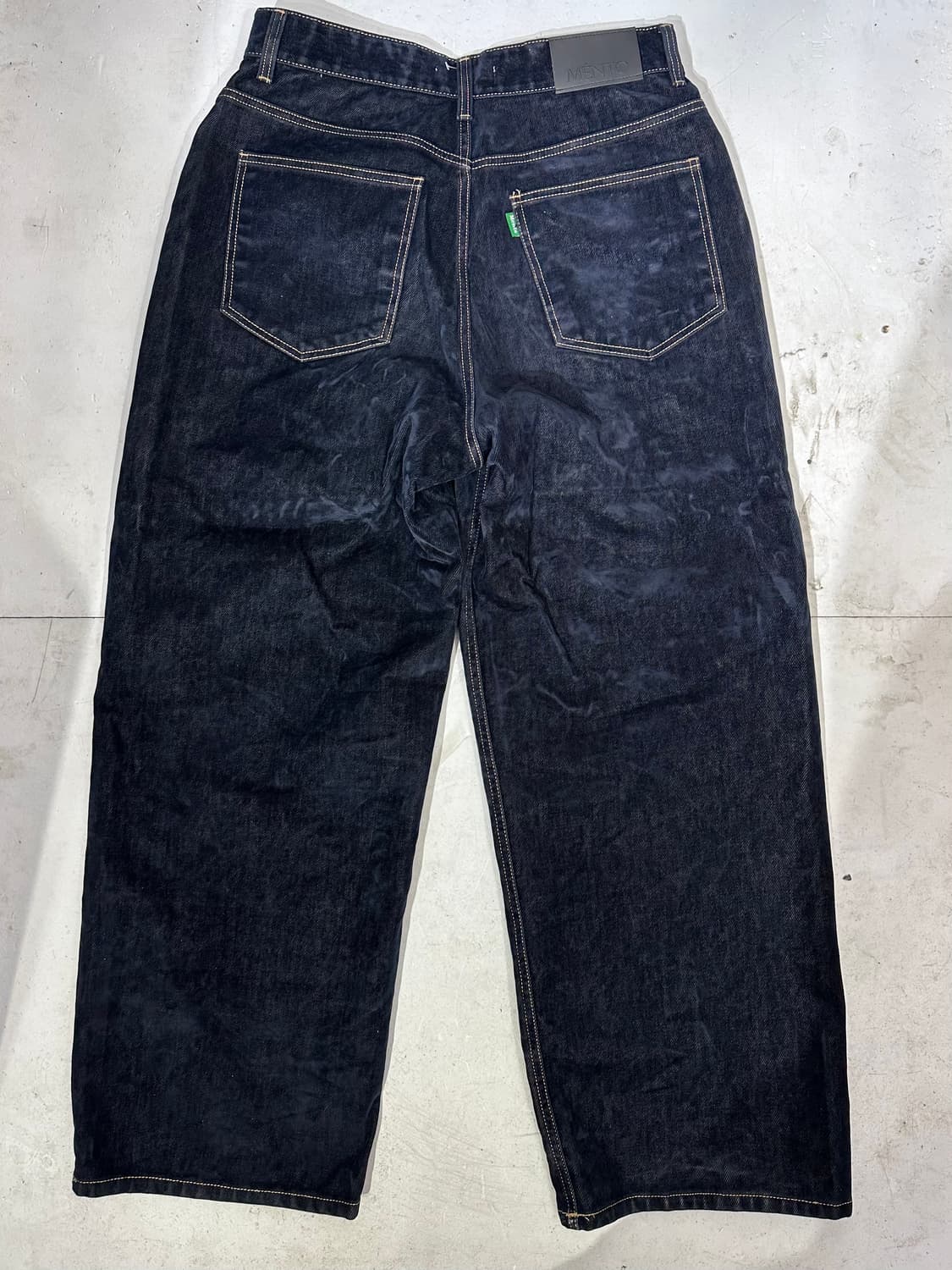 빈티지 MENTO 진청 와이드 벌룬 데님 팬츠 청바지  상품이미지5