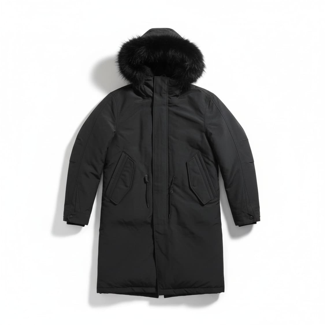 T.I FOR MEN 티아이포맨 블랙 후드 롱 블랙 패딩 상품이미지1