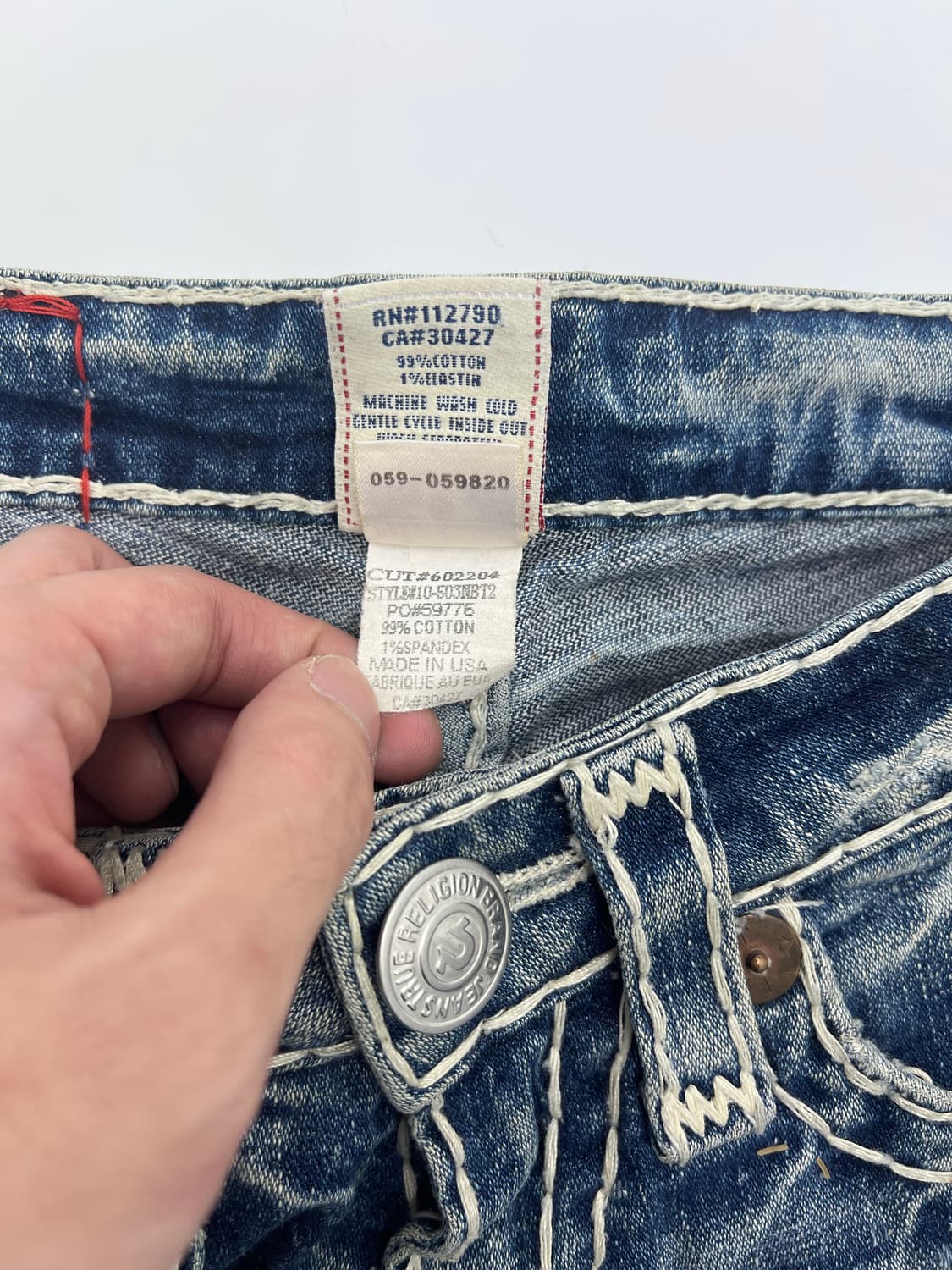 트루릴리젼 스티치 부츠컷 데님팬츠 상품이미지7