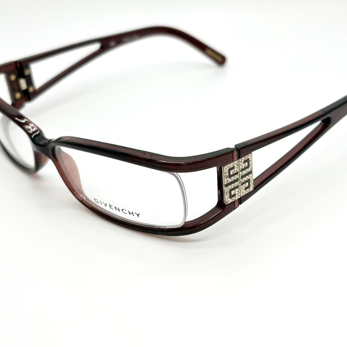 GIVENCHY 지방시 다크브라운 큐빅 뿔테 상품이미지4