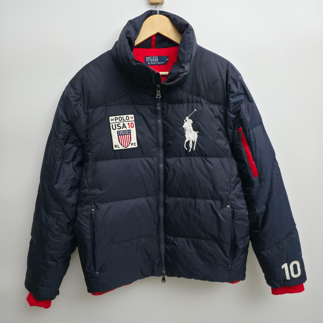 [XL] 폴로 랄프로렌 빅포니 USA 성조기 네이비 패딩 상품이미지1