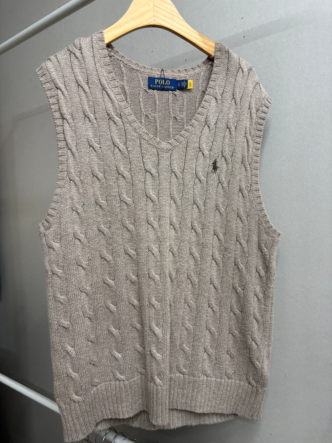 폴로 꽈배기 니트조끼 상품이미지2