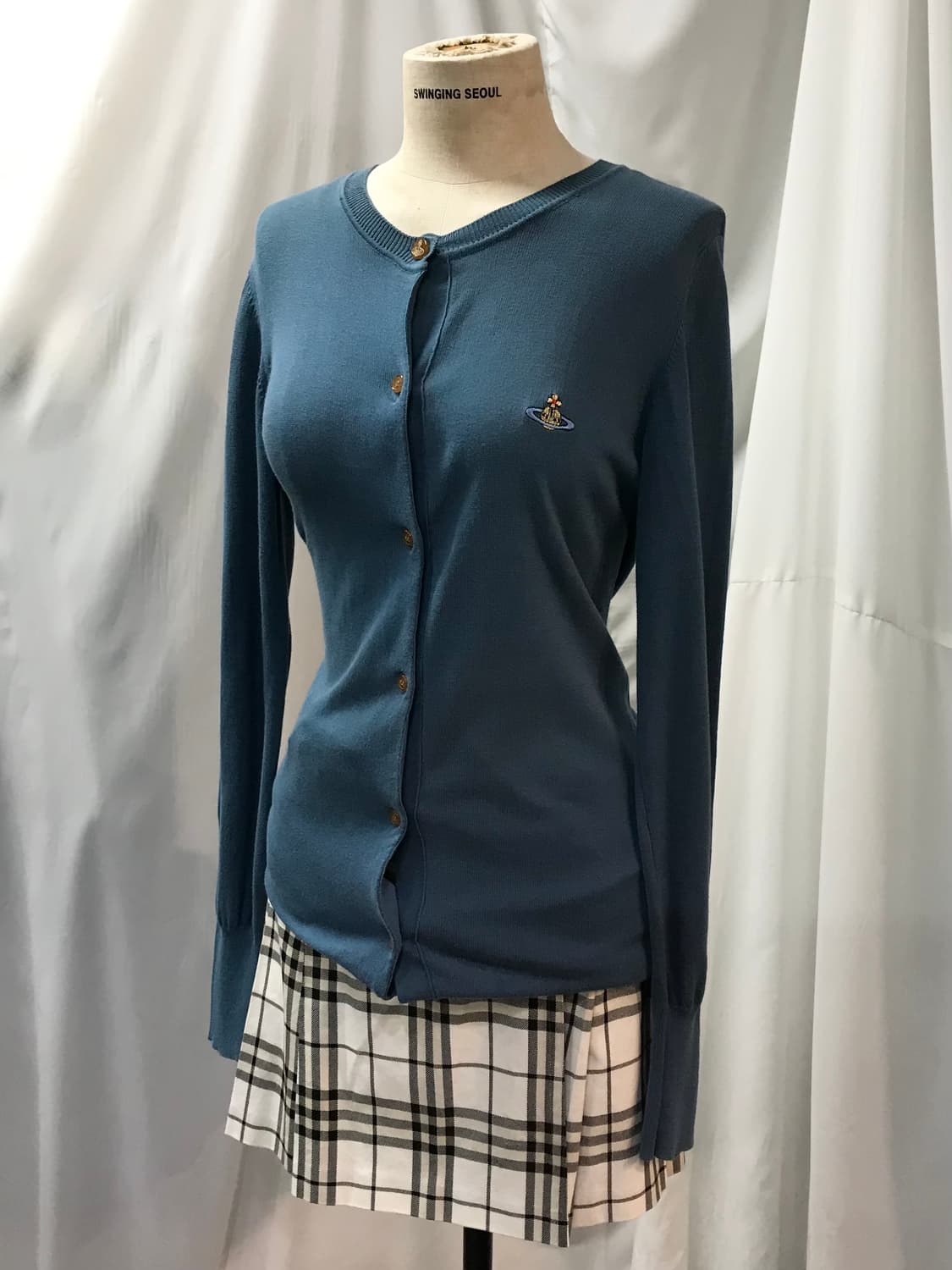 비비안웨스트우드 블루 가디건 상품이미지1