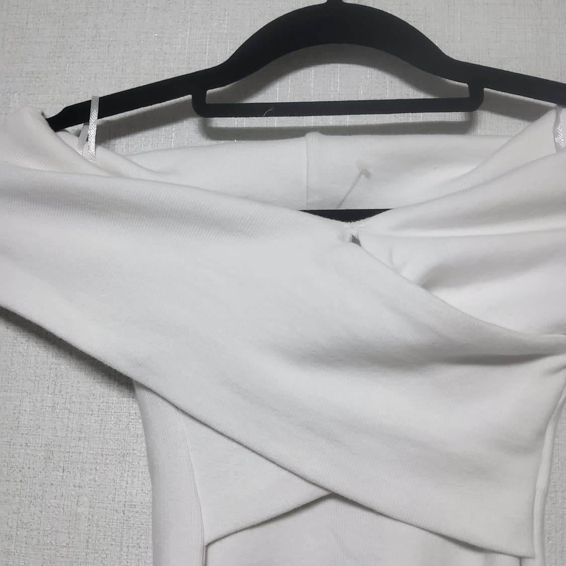 자라 ZARA 바디콘 오프숄더 미니 원피스 화이트 S 새상품 상품이미지6