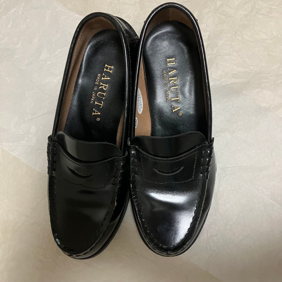 하루타 소가죽 페니로퍼 블랙 230 (HS-304) 상품이미지2