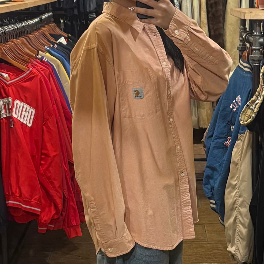 [HI] Carhartt 칼하트 긴팔셔츠 피치핑크 상품이미지4