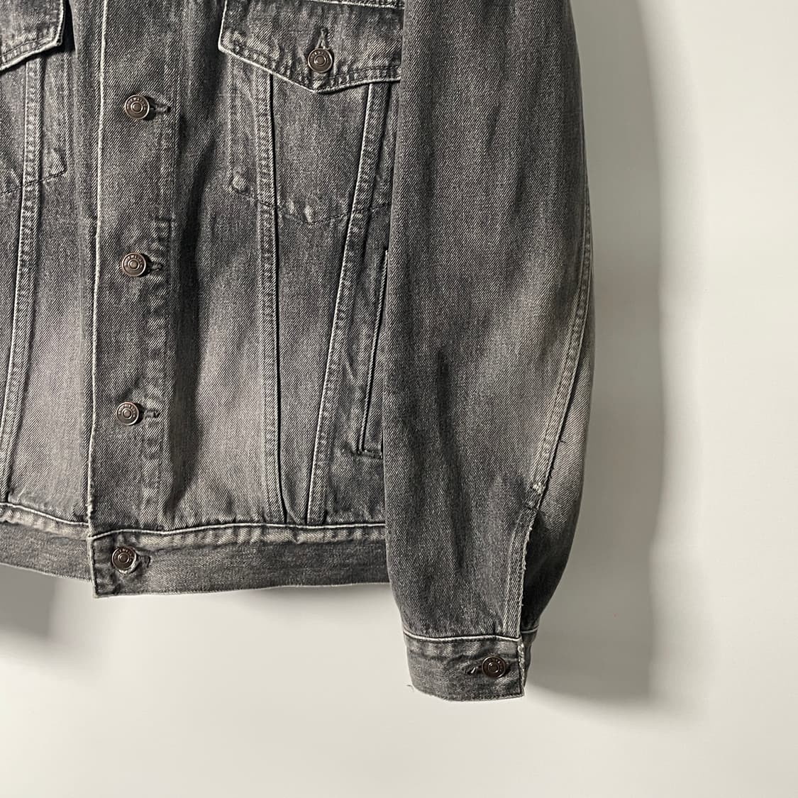 발렌시아가 백로고 흑청 데님자켓 (on.603)   상품이미지6