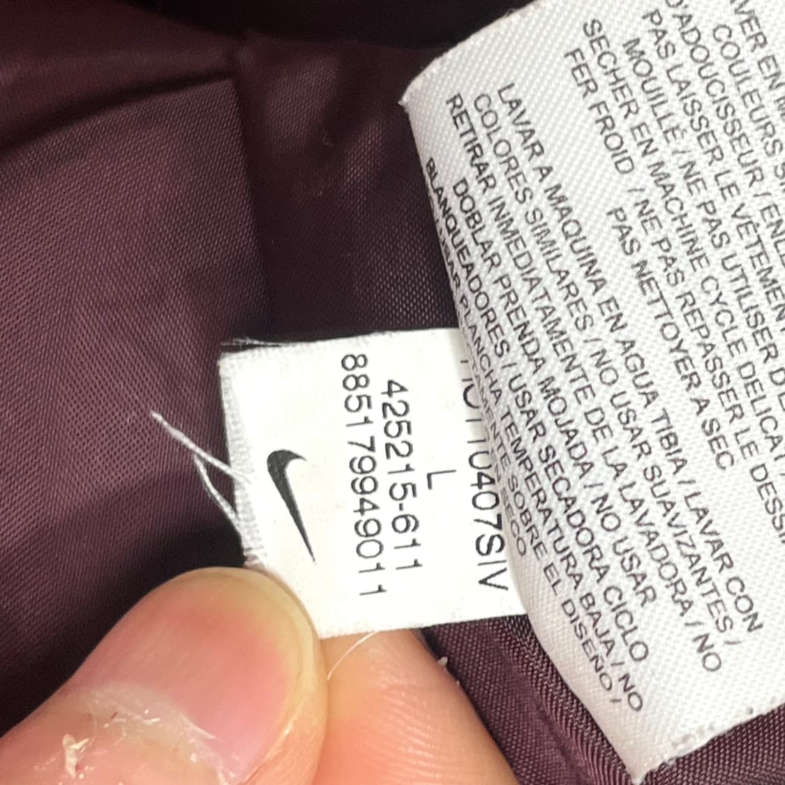 나이키 스우시로고 레드 폴리 패딩점퍼 여성L 상품이미지6