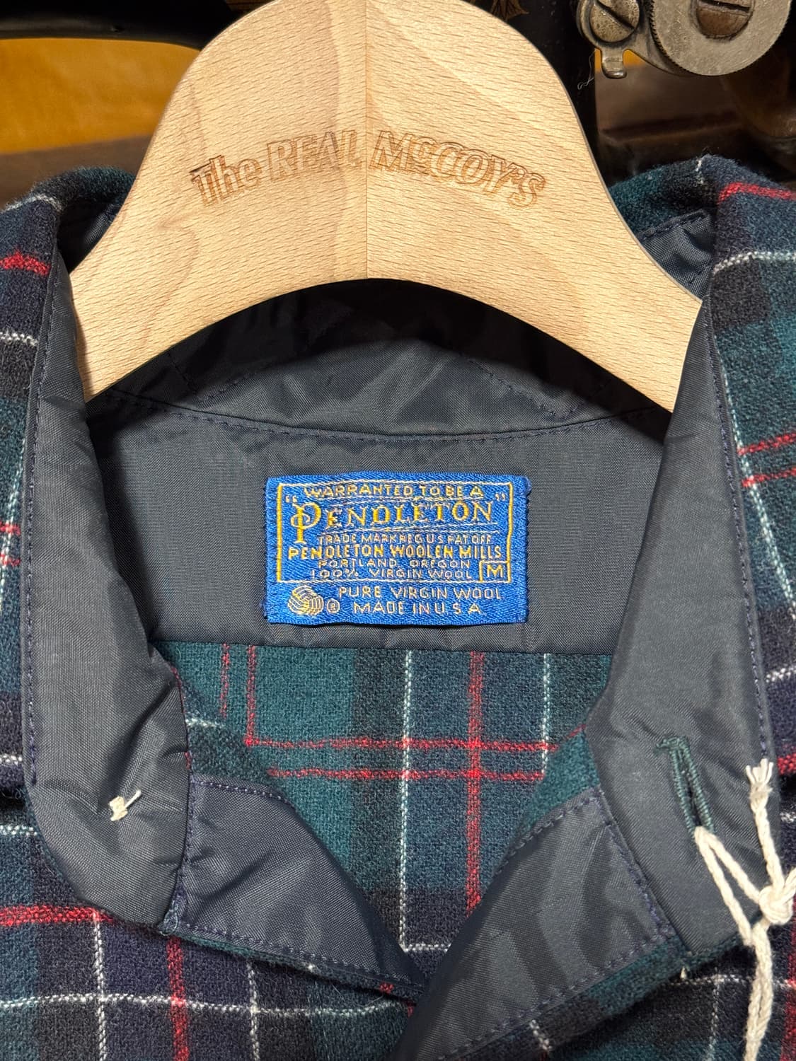 70s 펜들턴 울플란넬 타탄체크셔츠 (M) 상품이미지5