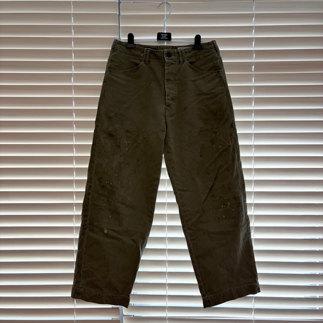바우와우 Bowwow USN N-3 트윌 페인트 워싱 치노 팬츠 바지 L 상품이미지3