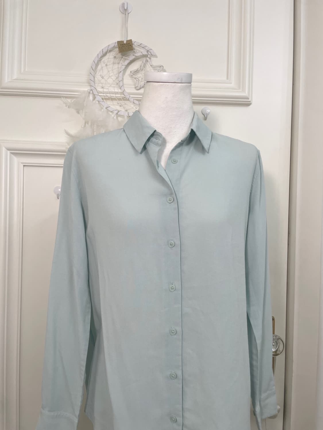 mint back pleats basic shirt 상품이미지5