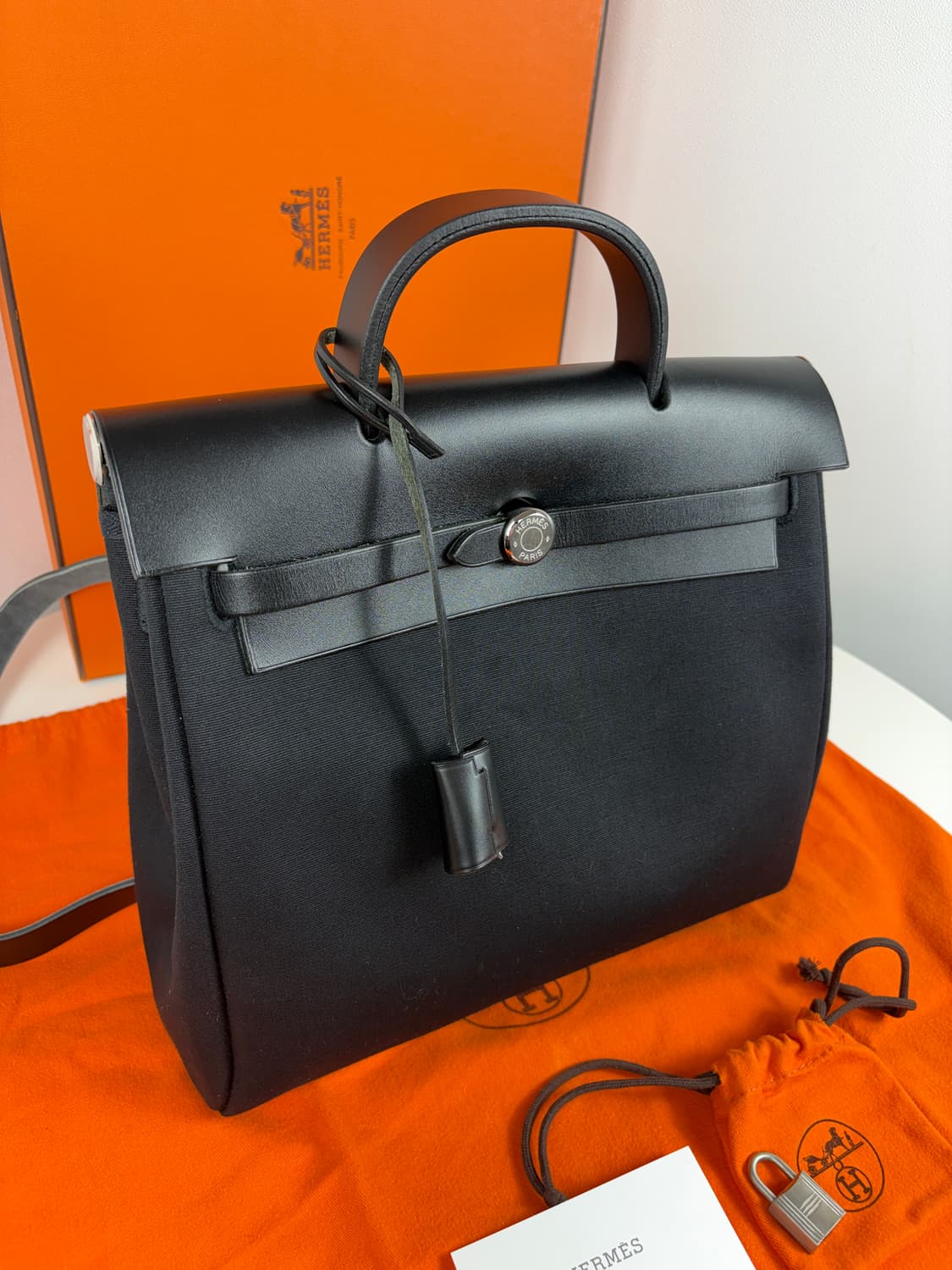 에르메스 에르백 에르백팩 캔버스 블랙 상품이미지3