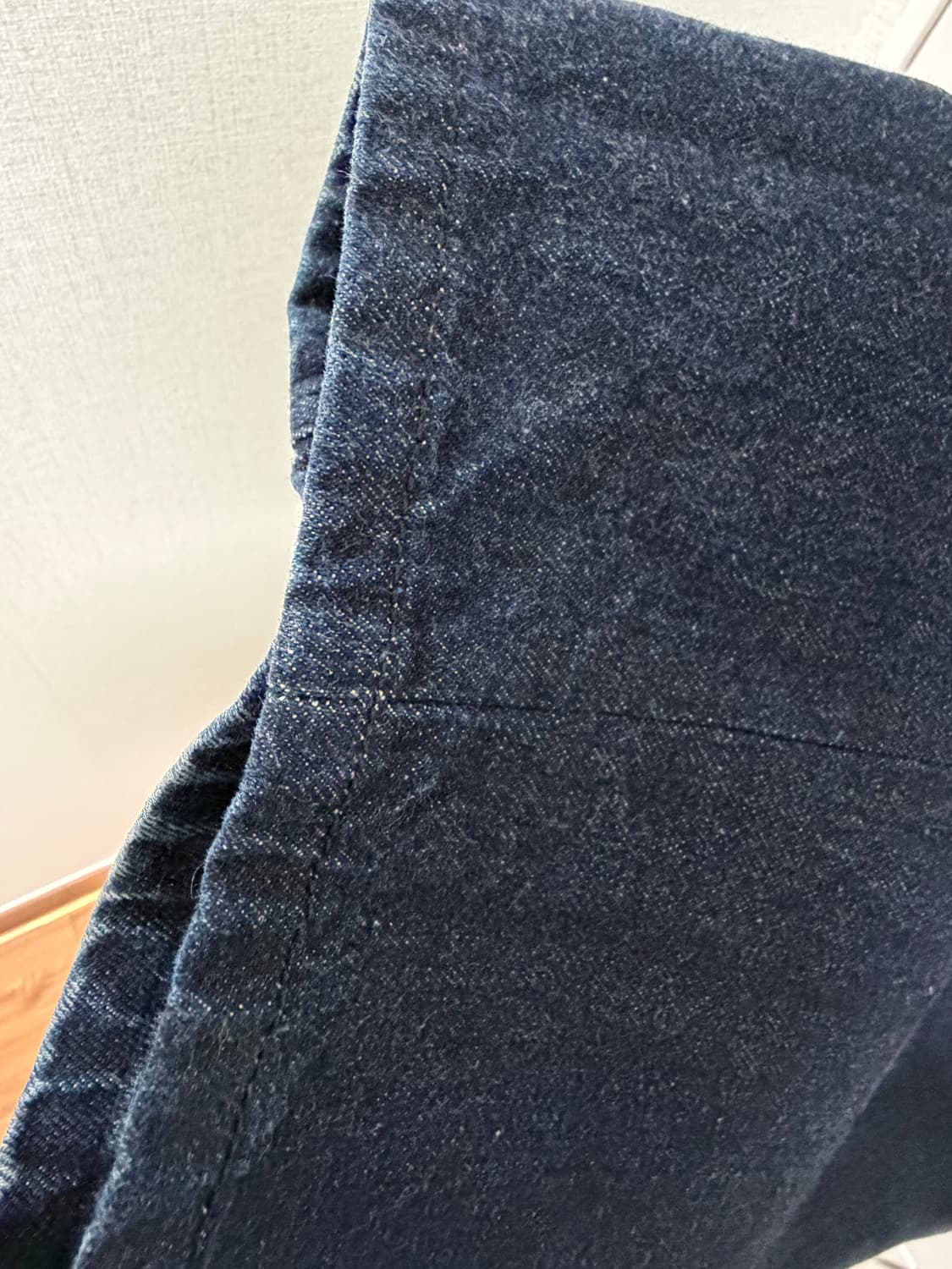 해칭룸 와이드 커브진 워시드 인디고 상품이미지4