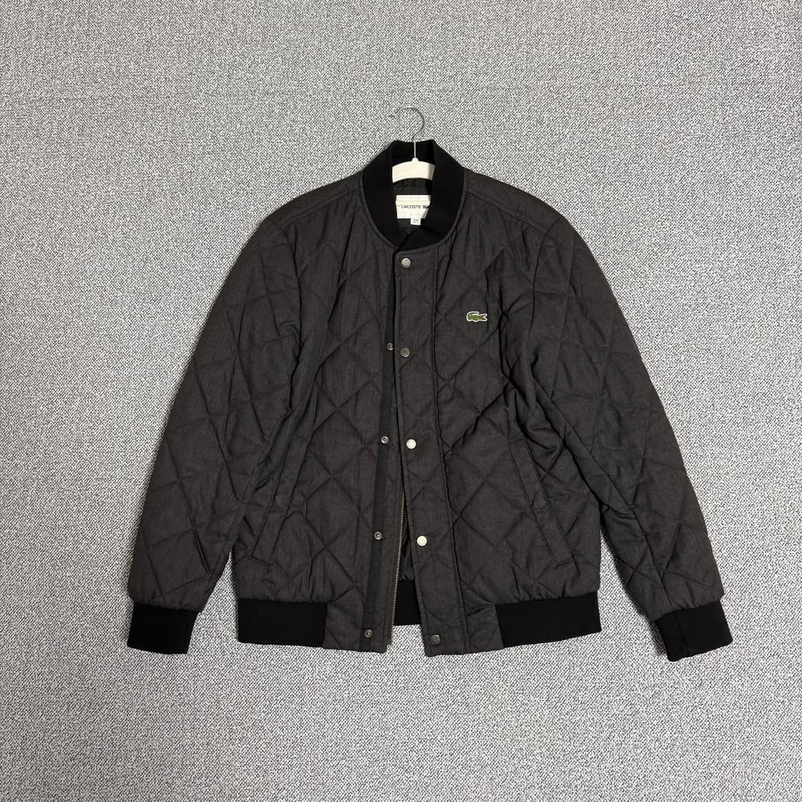 라코스테 퀄팅 자켓 S 95사이즈 차콜 스타디움 블루종 누빔 점퍼 상품이미지1