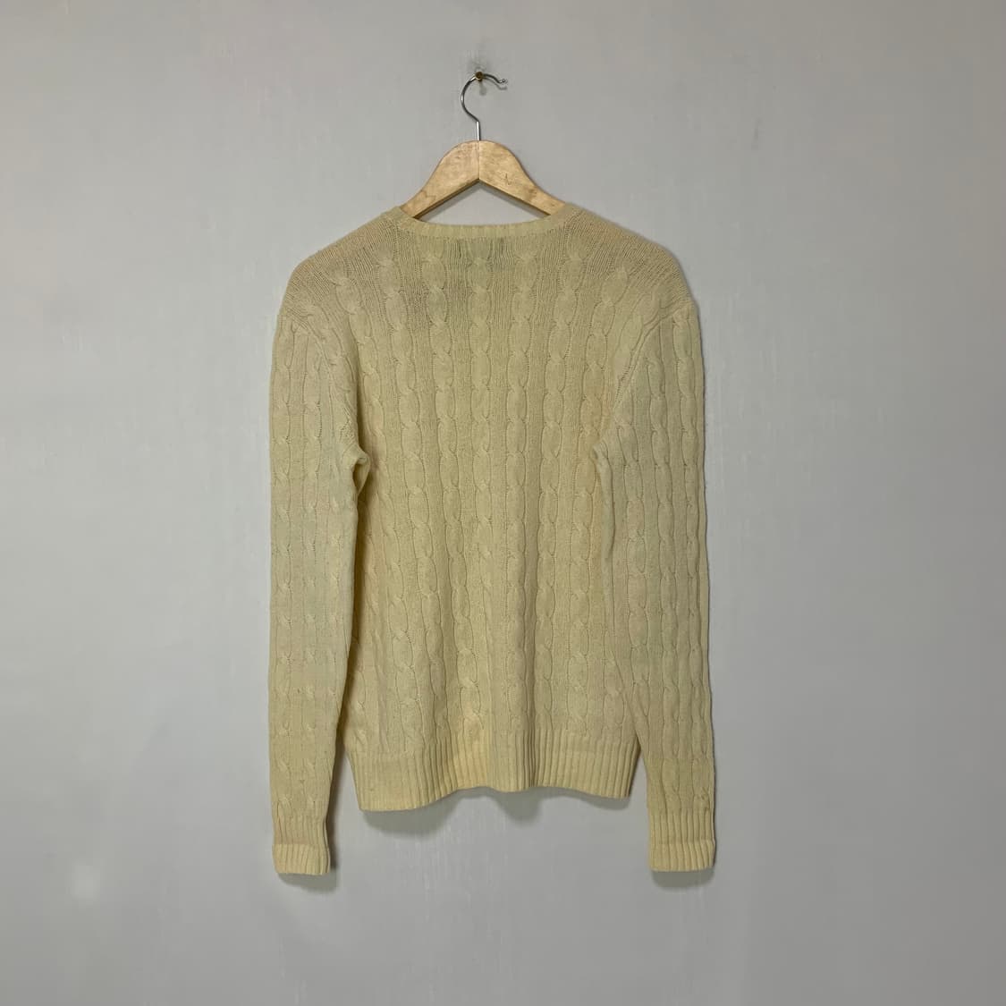 폴로 랄프로렌 빈티지 아이보리 케이블 니트 꽈배기 스웨터 여성 상품이미지8