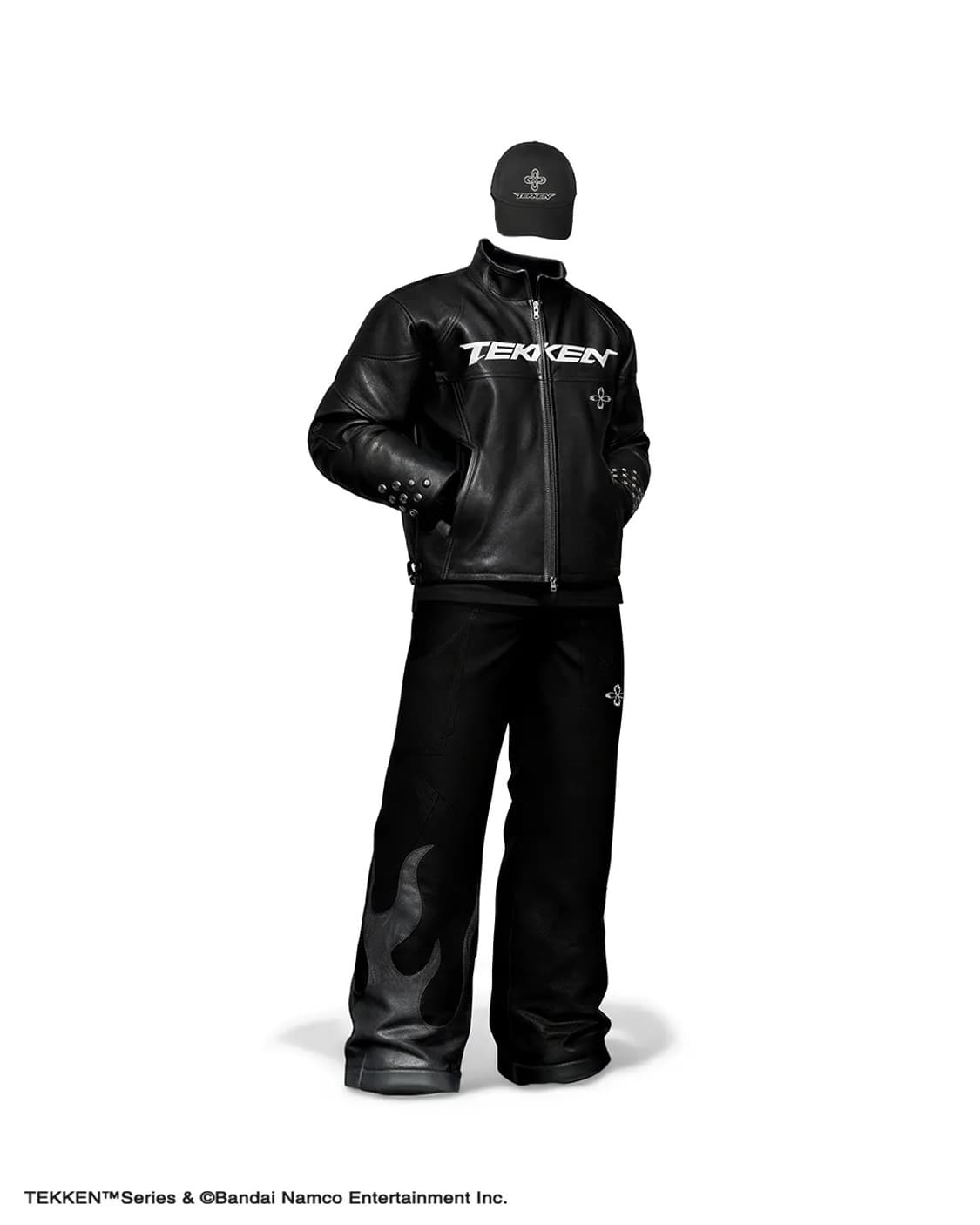 [s] 써저리 x 철권 레더자켓 블랙 상품이미지3