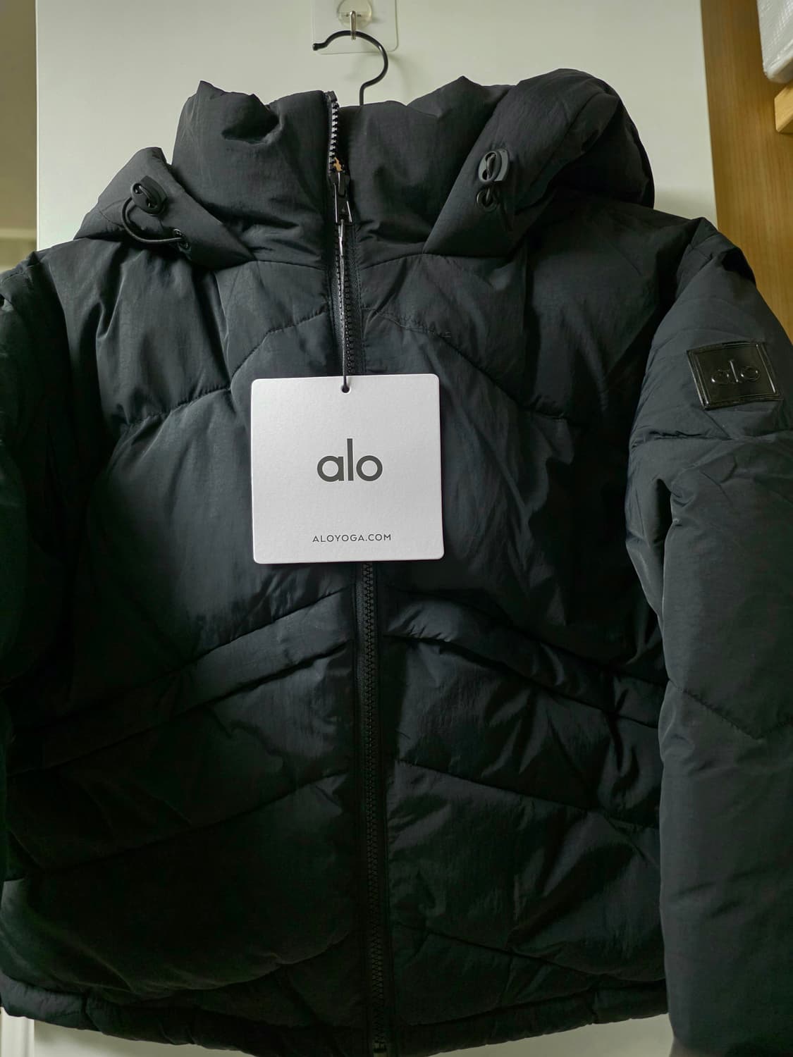 알로 블랙  이중지퍼 웰론 패딩 점퍼 상품이미지2