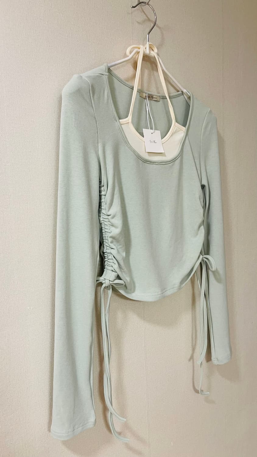 택달린새상품) 비비스타입 Vivi’s Type 여리여리 민트 셔링 레이어 상품이미지2