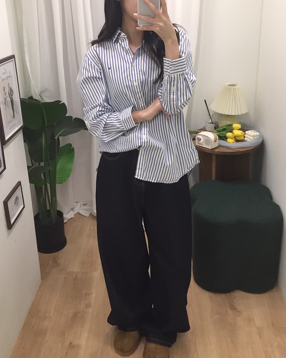 여성 타미 스트라이프 셔츠 95 상품이미지1