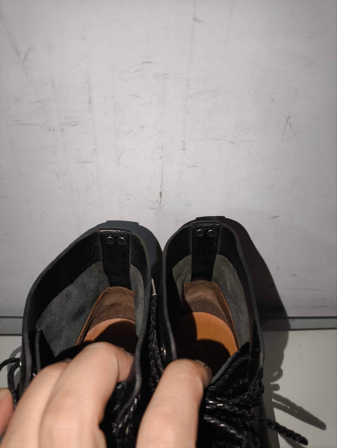 39 260mm 부테로 타니노 송아지 가죽 스니커즈 블랙 상품이미지4