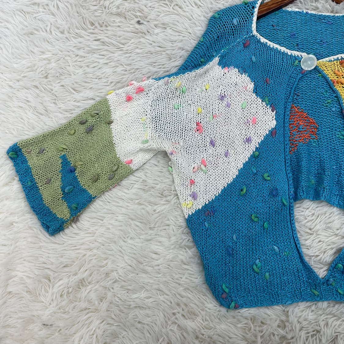 빈티지 멀티컬러 볼레로 탑 상품이미지3