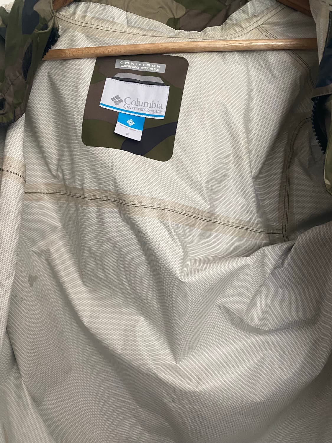 콜롬비아 카모플라쥬 옴니테크 바람막이 상품이미지8