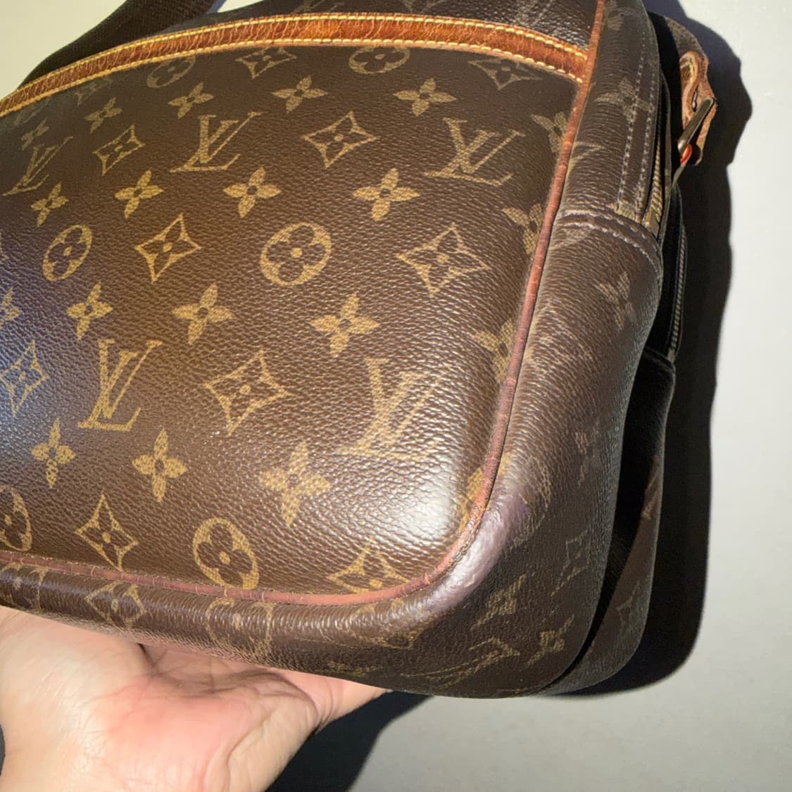빈티지 루이비통 모노그램 리포터백 라지 숄더&크로스백 상품이미지8