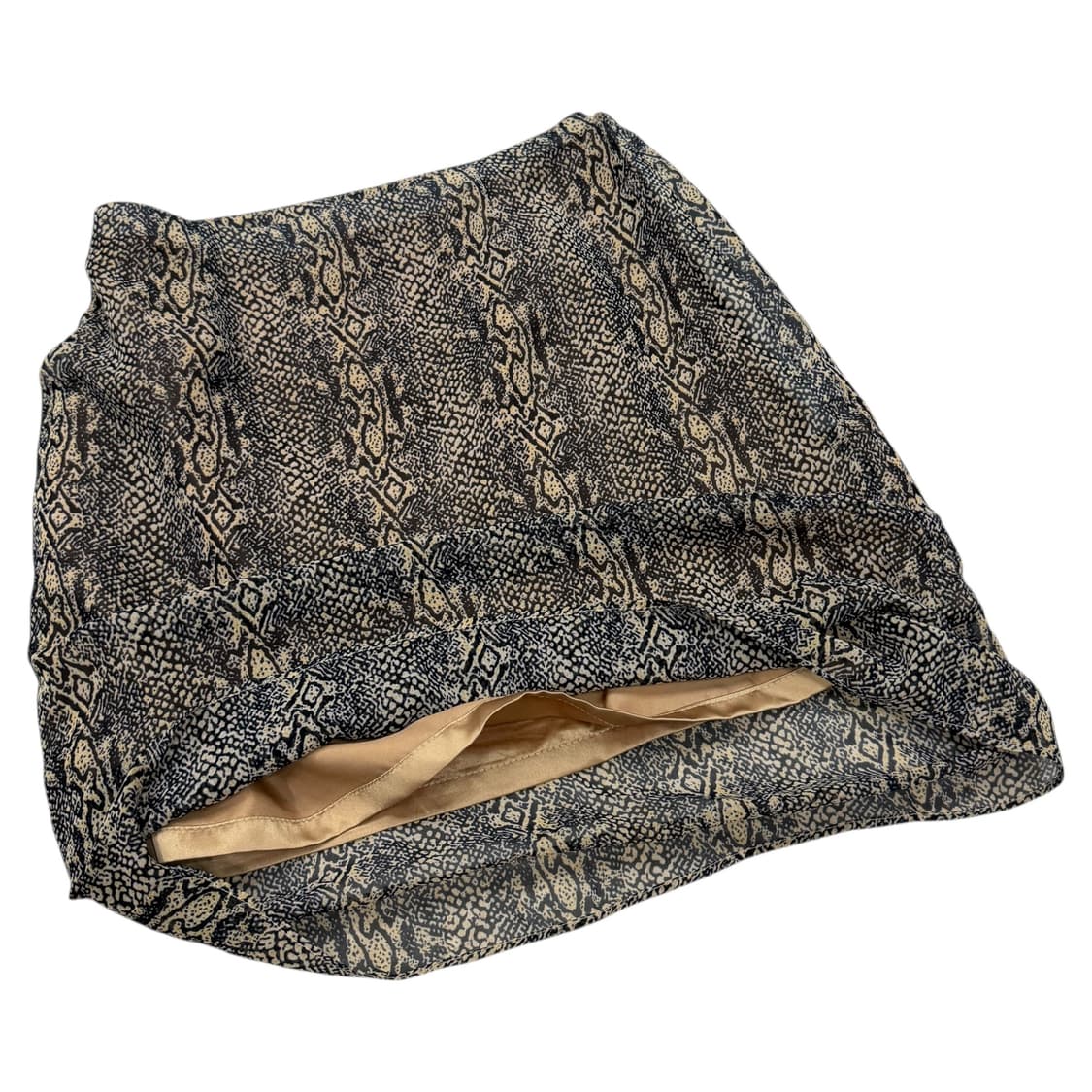 미스치프 쉬폰 레이어드 스커트 치마 파이톤 S 상품이미지3