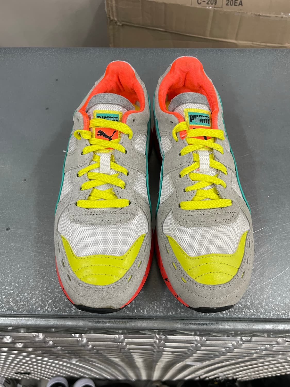 푸마 rs100 그레이 옐로우 오렌지 240 상품이미지5