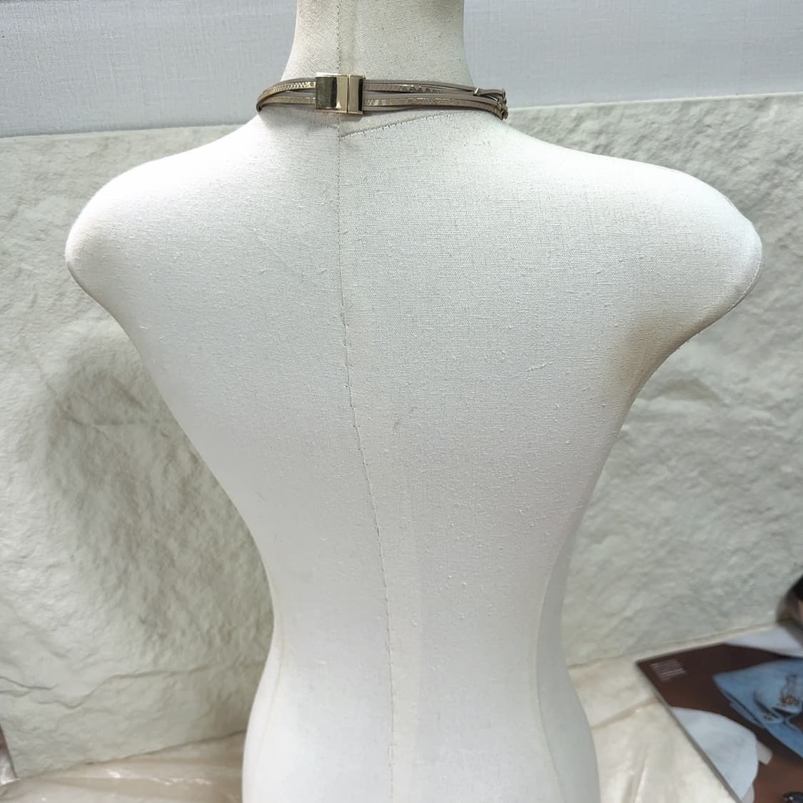 빈티지 쇠가죽 담수진주 마네그틱고리 목걸이 상품이미지3