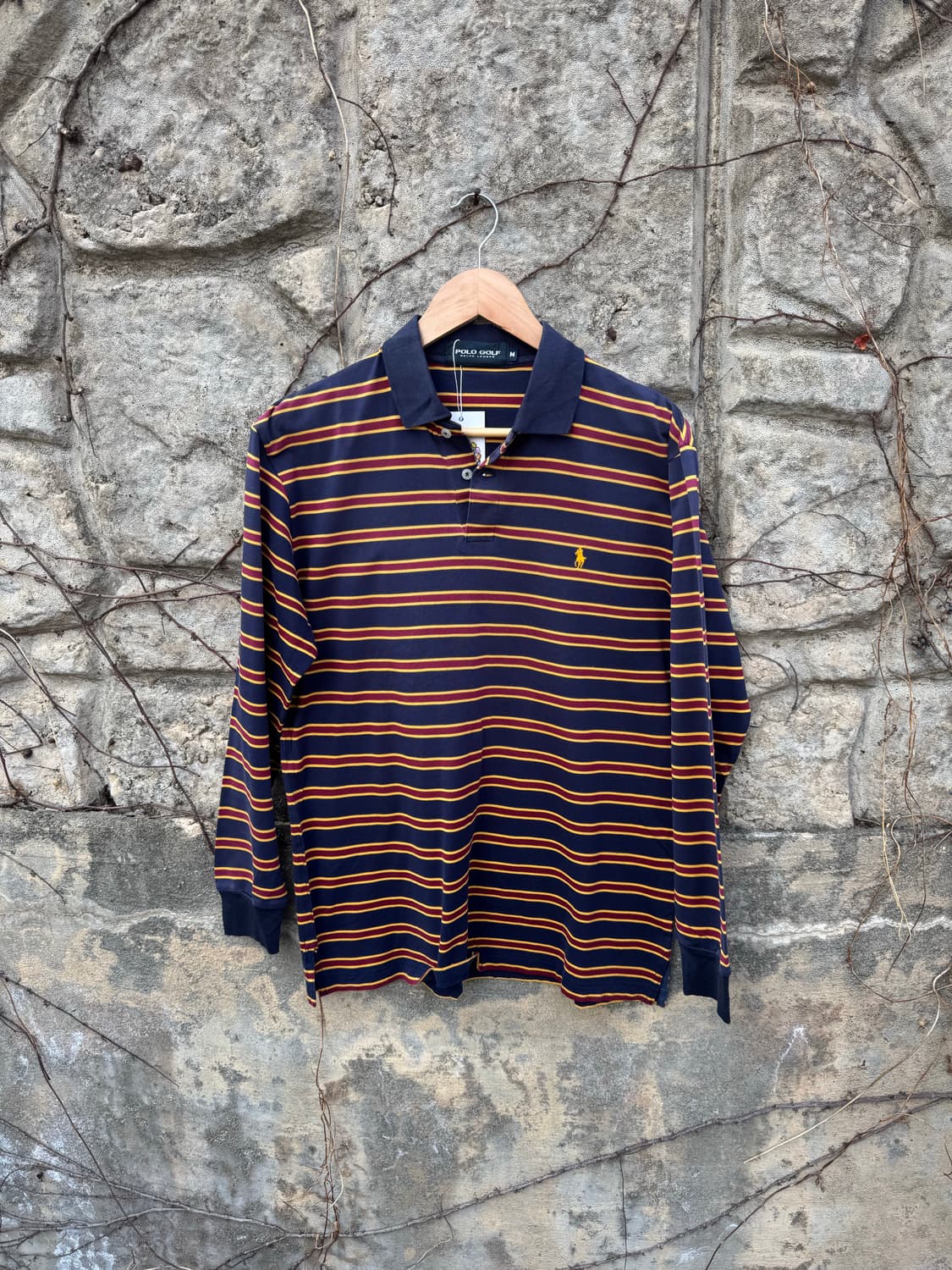 폴로 골프 랄프로렌 빈티지 스트라이프 긴팔 카라티 럭비티 상품이미지1