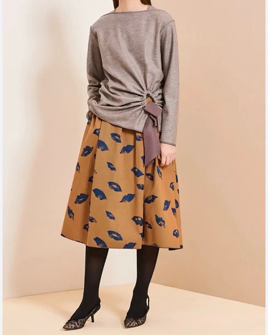 랑방(Lanvin)  립(입술) 프린트 스커트 상품이미지8