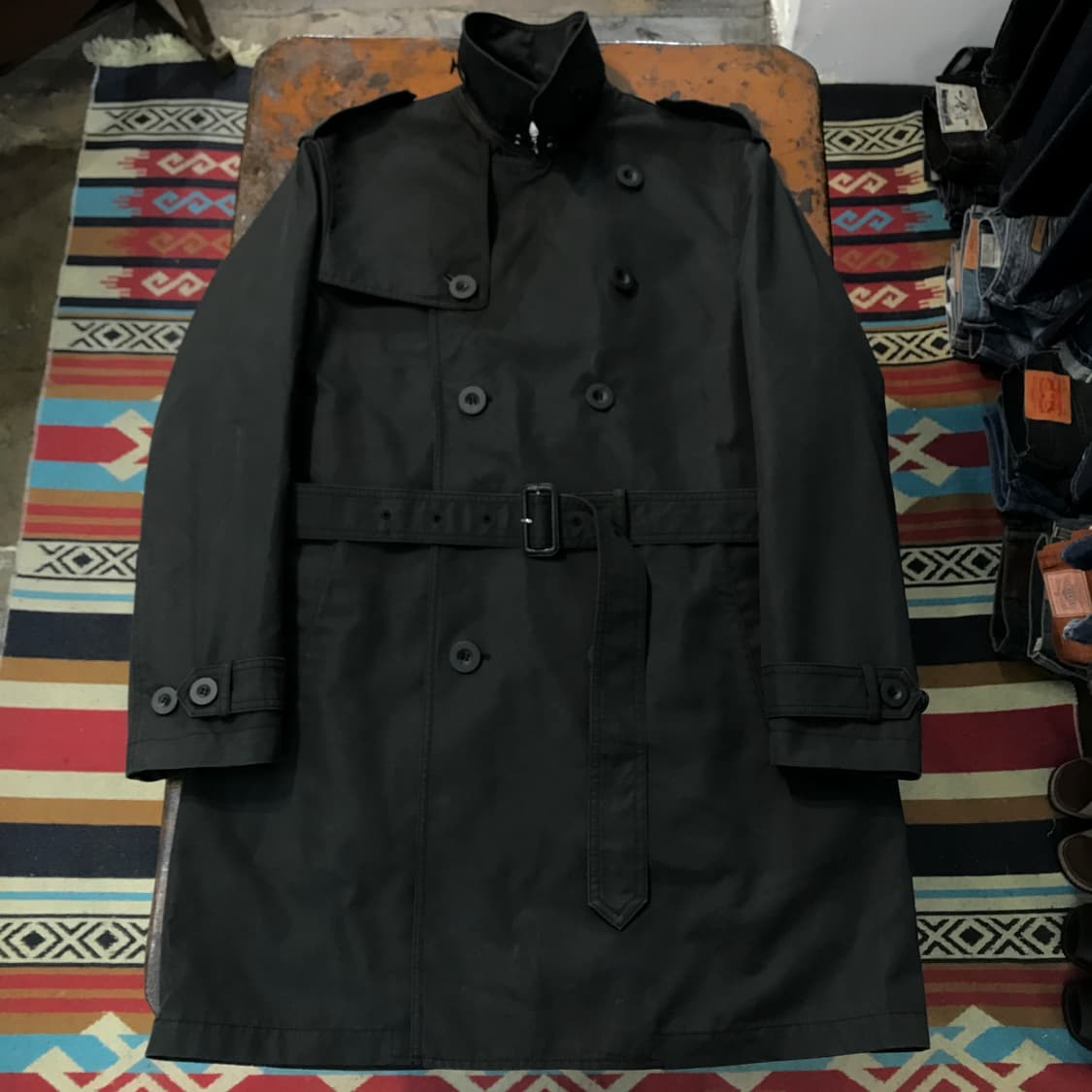 코치 뉴욕 블랙 트렌치코트 남성 105 여성 오버핏  상품이미지5