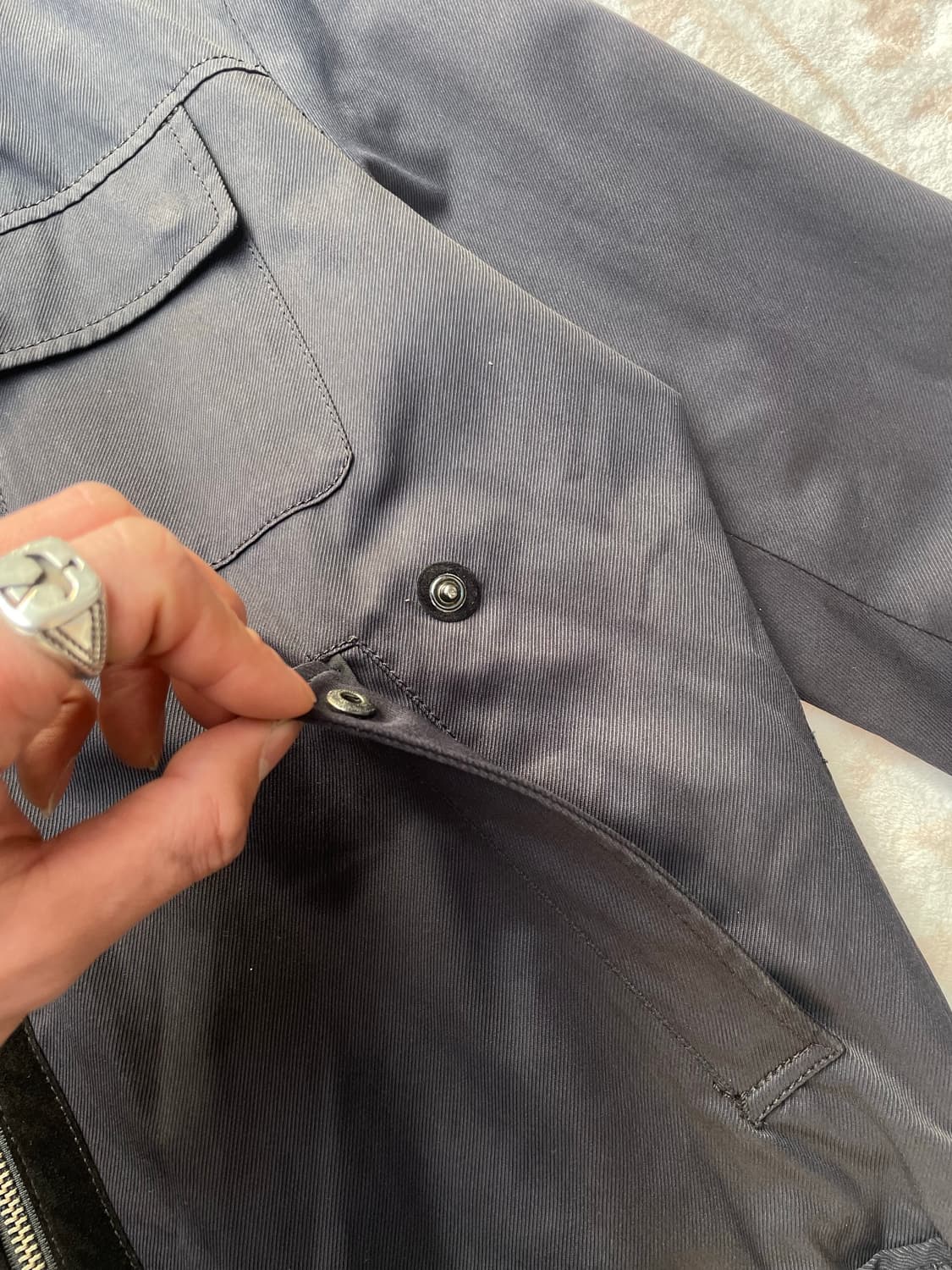 지오송지오 벨벳 트리밍 라이더 자켓 상품이미지8