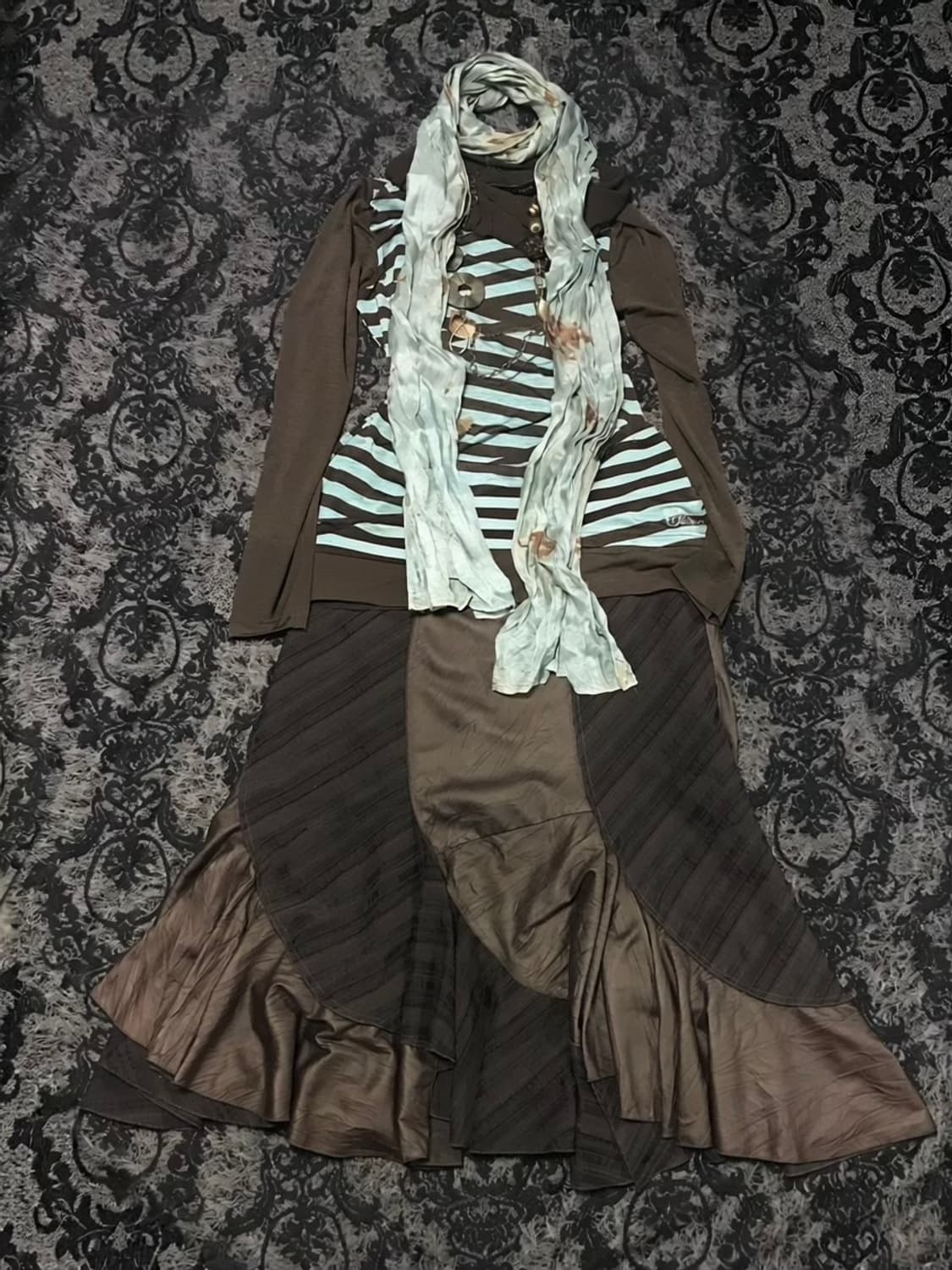 4p 빈티지 모리 페어리 그런지 민트초코 코디 set 상품이미지1