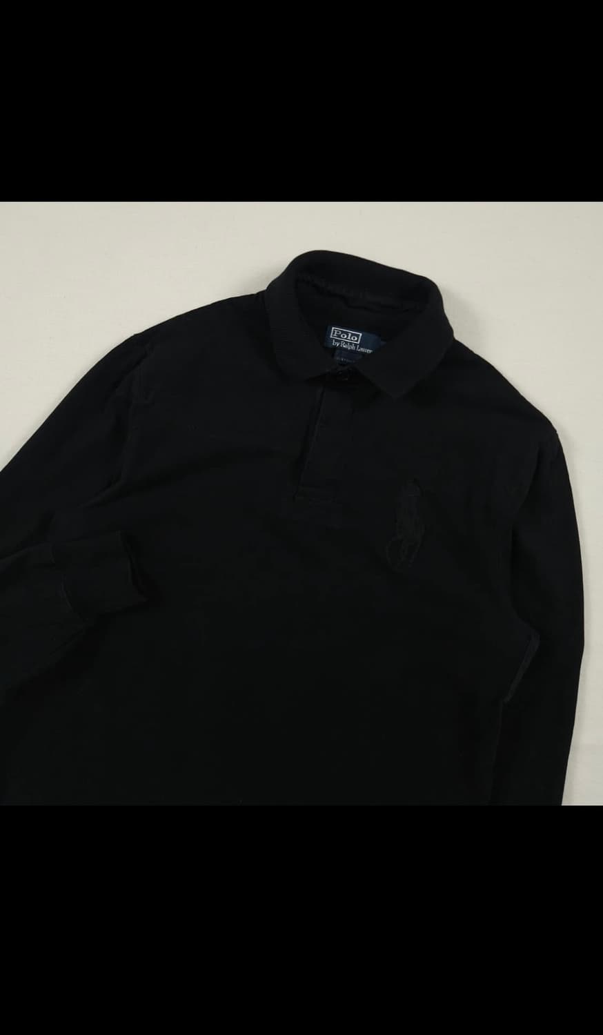 [100] (희귀) 폴로랄프로렌 빅포니 럭비티 블랙 상품이미지1