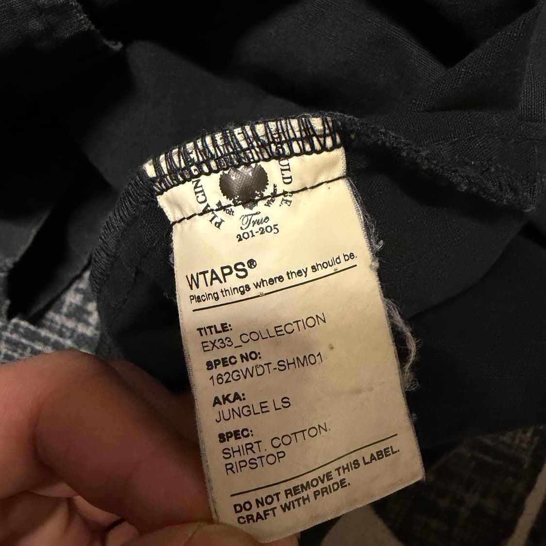 16AW 더블탭스 정글 셔츠 블랙 상품이미지3