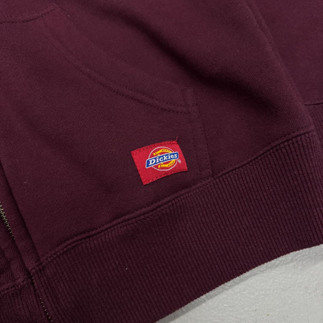 디키즈 스케이터 아치로고 버건디 후드집업 상품이미지4