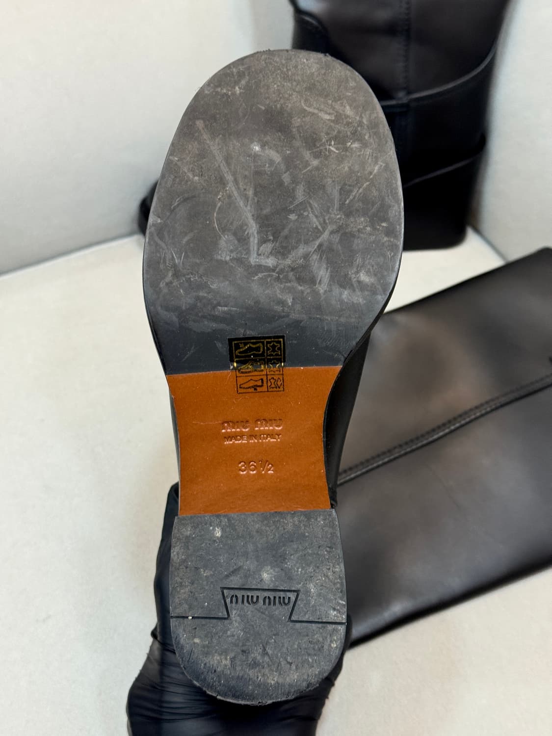 미우미우 장원영 롱부츠 36.5사이즈 상품이미지2