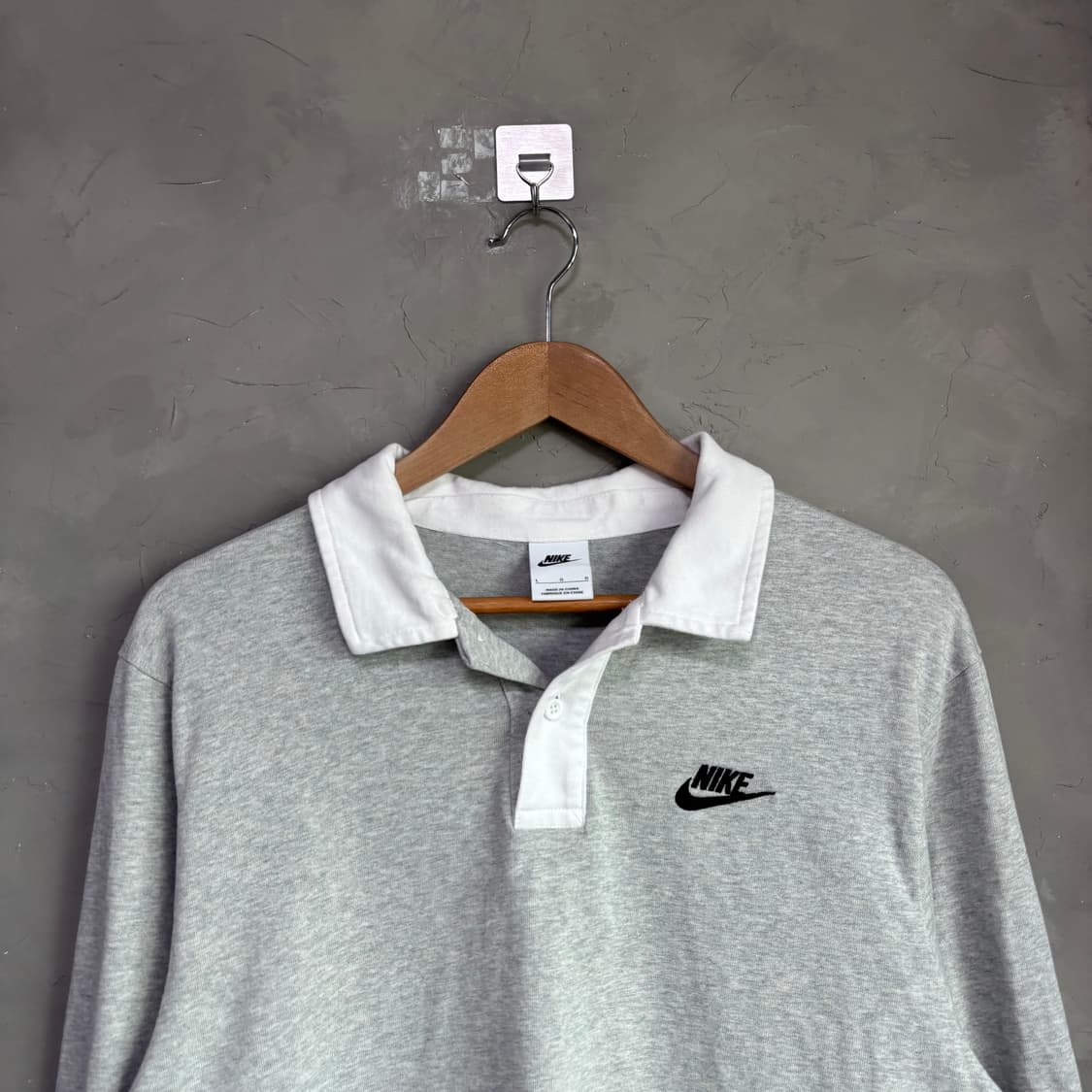 나이키 스우시 빅로고 럭비티 롱슬리브 그레이 상품이미지2