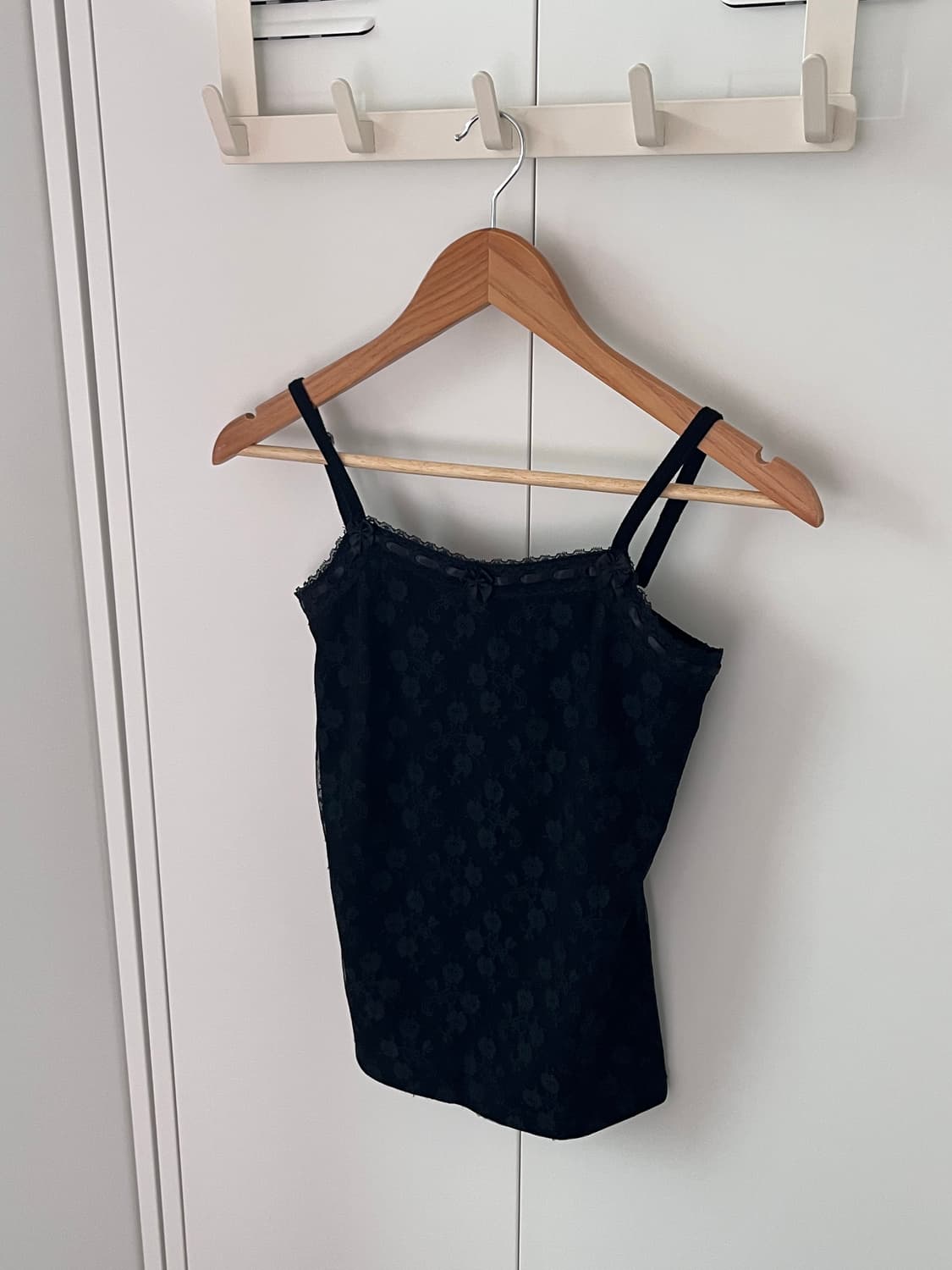 Vintage 블랙 장미 레이스 슬리브리스 상품이미지3