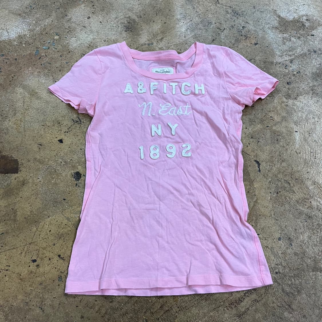 아베크롬비 딸기우유 핑크 딱붙 반팔 상품이미지2